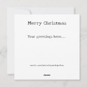 Kerstmis Moose Kaart (Achterkant)