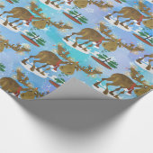Kerstmis Moose kleiner papier voor het ompakken (Hoek)
