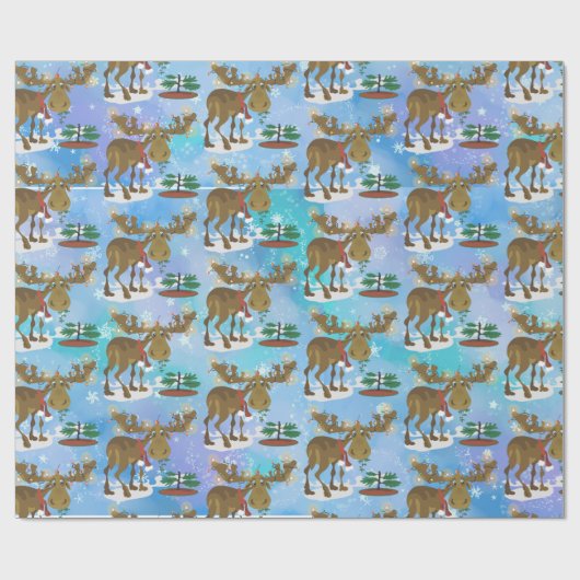 Kerstmis Moose kleiner papier voor het ompakken (Vlak)