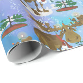 Kerstmis Moose kleiner papier voor het ompakken (Rol Hoek)