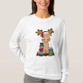 Kerstmis Moose Nano Long Sleeve T-shirt (Voorkant)