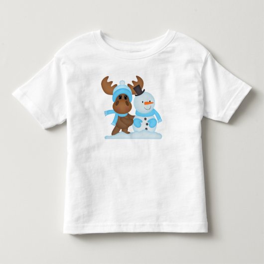 Kerstmis Moose-peuterjongens t-shirt (Voorkant)
