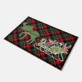 Kerstmis Moose Topiary Sleigh Doormat Welcome Mat (Schuin)