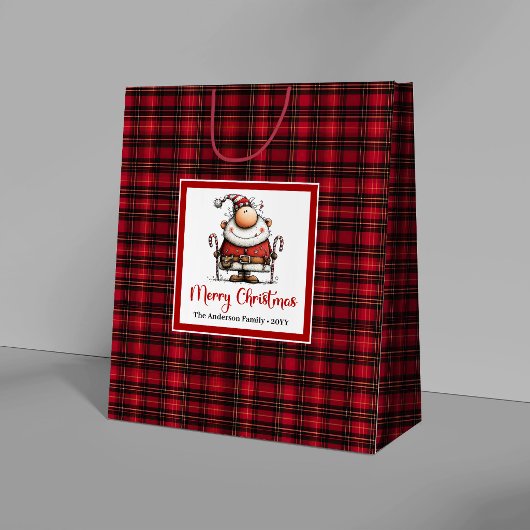 Kerstmis Moppige Kerstman Handgetekende Cadeautas