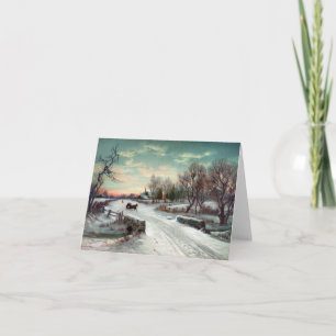 KERSTMIS MORN, c1885. Feestdagen Kaart