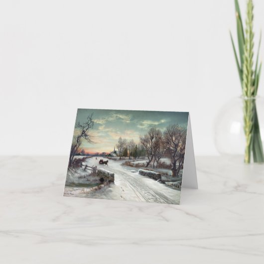 KERSTMIS MORN, c1885. Feestdagen Kaart (Voorkant)