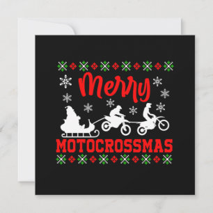 Kerstmis Motorcross Motor Santa Claus Lelijk Kerst Kaart