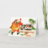 Kerstmis Motorhome van Sinterklaas Kaart (Voorkant)