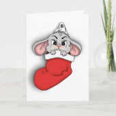 Kerstmis mouse1- exemplaar feestdagen kaart (Voorkant)