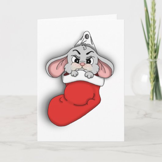 Kerstmis mouse1- exemplaar feestdagen kaart (Voorkant)