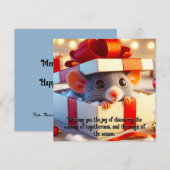 Kerstmis Mouse Verrassingscadeau Vakantie Groeten (Voorkant / Achterkant)