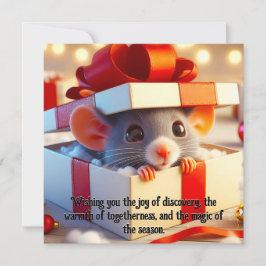 Kerstmis Mouse Verrassingscadeau Vakantie Groeten