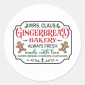 Kerstmis, Mrs Claus Ronde Sticker (Voorkant)