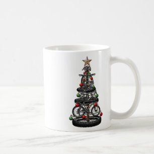 Kerstmis Mtb Mountainbiken Boom Kerst Grappige Man Koffiemok