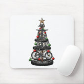 Kerstmis Mtb Mountainbiken Boom Kerst Grappige Man Muismat (Met muis)