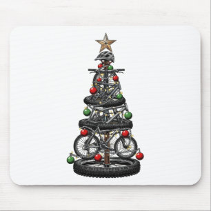 Kerstmis Mtb Mountainbiken Boom Kerst Grappige Man Muismat