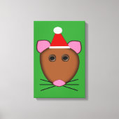 Kerstmis Muis Canvas Print (Voorkant)