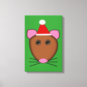 Kerstmis Muis Canvas Print
