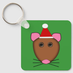 Kerstmis Muis Custom Sleutelhanger