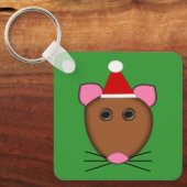 Kerstmis Muis Custom Sleutelhanger (Voorkant)