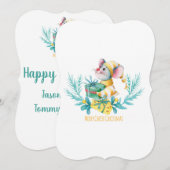 Kerstmis Muis Eenvoudig Leuke Kerstmis Feestdagenkaart (Voorkant / Achterkant)