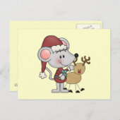 Kerstmis muis en feestdagenkaart (Voorkant / Achterkant)