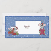 Kerstmis muis en geschenken feestdagenkaart (Voorkant)