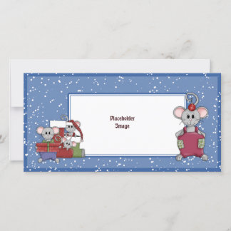 Kerstmis muis en geschenken feestdagenkaart