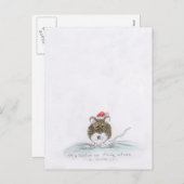 Kerstmis muis feestdagenkaart (Voorkant / Achterkant)