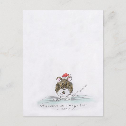 Kerstmis muis feestdagenkaart (Voorkant)