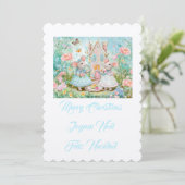 Kerstmis muis illustratie kaart (Staand voorkant)