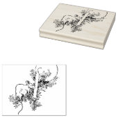 Kerstmis Muis kunst stempel (Gestempeld)