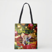 Kerstmis Muis Liefde Dames Tote Tassen (Voorkant)