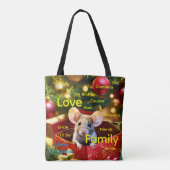 Kerstmis Muis Liefde Dames Tote Tassen (Achterkant)