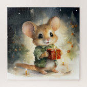 Kerstmis Muis Puzzel Legpuzzel (Verticaal)