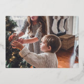 Kerstmis Multi Foto Minimalistische Kaart (Achterkant)