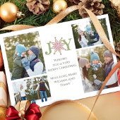 Kerstmis Multi Foto Schattigee Sneeuwvlok Typograf Feestdagenkaart