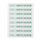 Kerstmis - Multicololf het Etiket van de Omslag va Omwikkelbaar Adreslabel (Vel)
