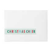 Kerstmis - Multicololf het Etiket van de Omslag va Omwikkelbaar Adreslabel (Voorkant)