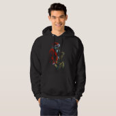 Kerstmis Musical Santa Hat Saxofoon Gift Hoodie (Voorkant volledig)