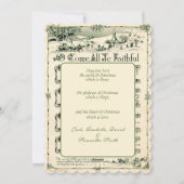 Kerstmis,  muziekbladen, aangepast feestdagenkaart (Achterkant)