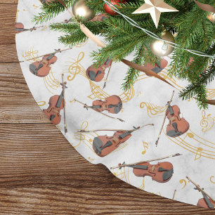 Kerstmis Muzieknoten Violins Gold Kerstboom Rok