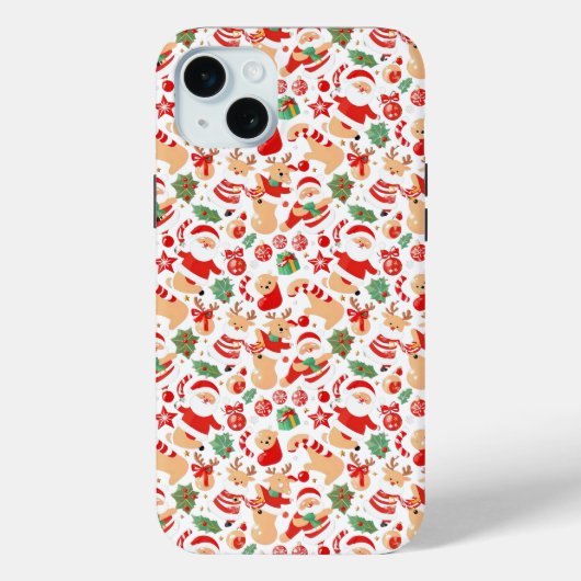 Kerstmis Naadloze Patroon Feestelijke Vakantie Case-Mate iPhone Case (Achterkant)