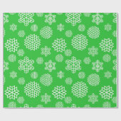 Kerstmis Naadloze Sneeuwvlokken Cadeaupapier (Vlak)