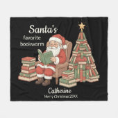 Kerstmis naam en jaar van Sinterklaas' favoriete b Fleece Deken (Voorkant (Horizontaal))