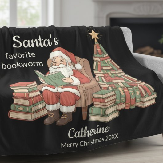 Kerstmis naam en jaar van Sinterklaas' favoriete b Fleece Deken