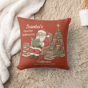 Kerstmis naam en jaar van Sinterklaas' favoriete b Kussen