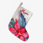 Kerstmis - naam - Poinsettia Red Kleine Kerstsok (Voorkant (Hangend))