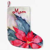 Kerstmis - naam - Poinsettia Red Kleine Kerstsok (Voorkant)