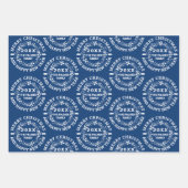 Kerstmis: naam rood, groen, blauw inpakpapier vel (Voorkant 3)